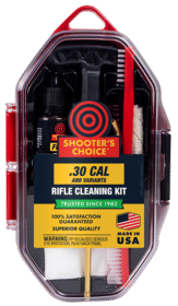 Shooter's Choice .30 Cal Rifle Cleaning Kit comes in a convenient storage case